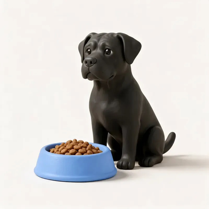 Cane corso: a la hora de comer (ilustración)