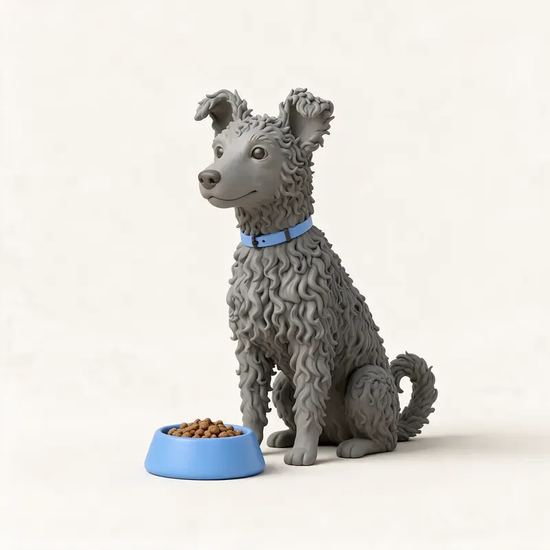 Pumi: a la hora de comer (ilustración)
