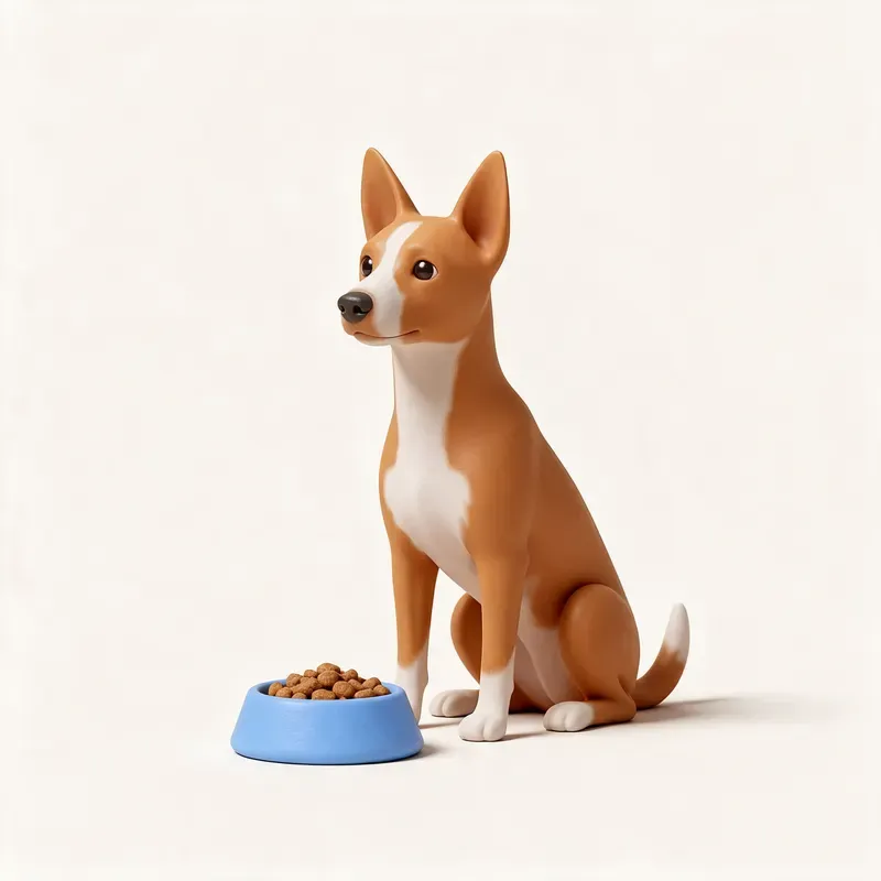 Podenco portugués: a la hora de comer (ilustración)