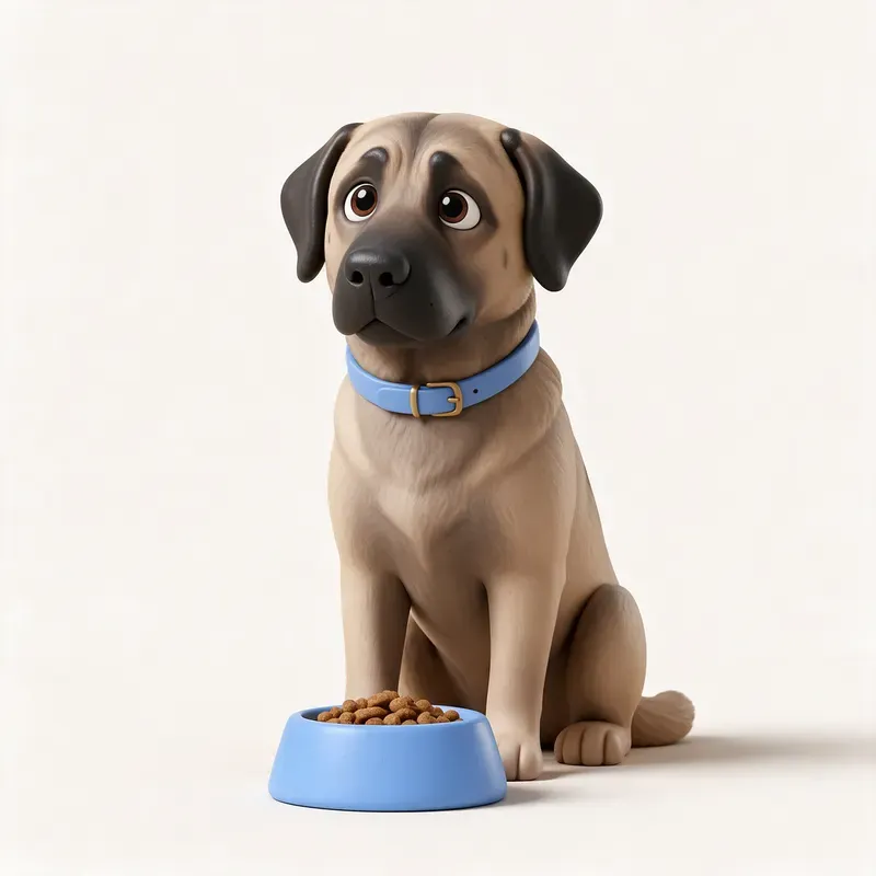 Kangal (pastor de Anatolia): a la hora de comer (ilustración)