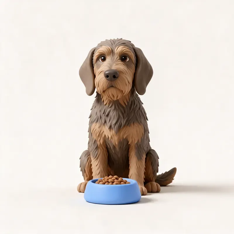 Otterhound: a la hora de comer (ilustración)
