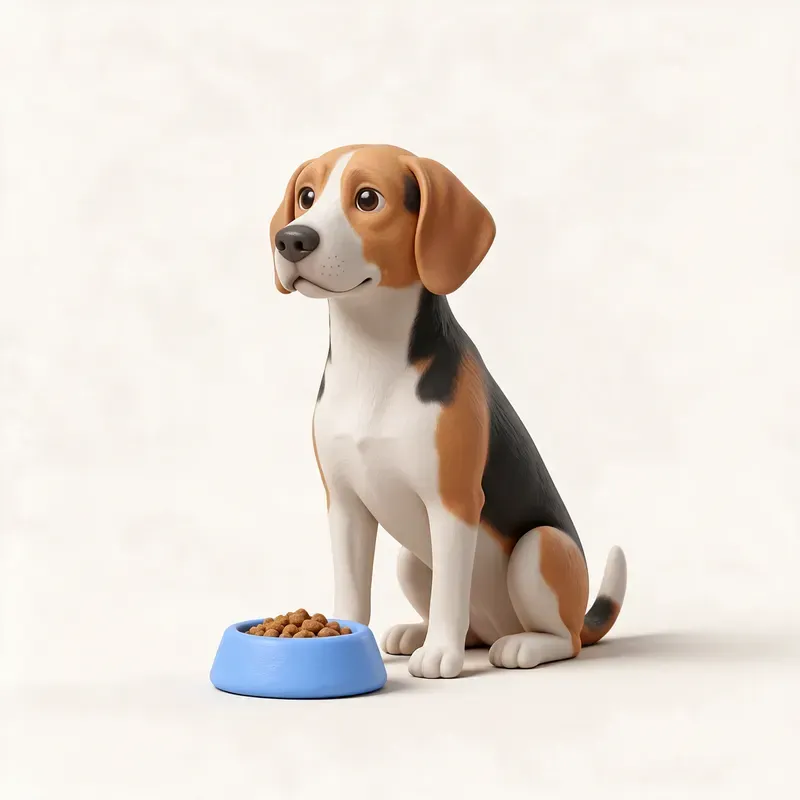 Foxhound americano: a la hora de comer (ilustración)