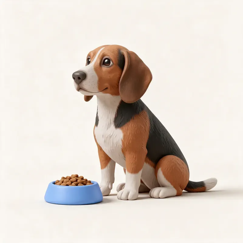 Basset de Westfalia: a la hora de comer (ilustración)