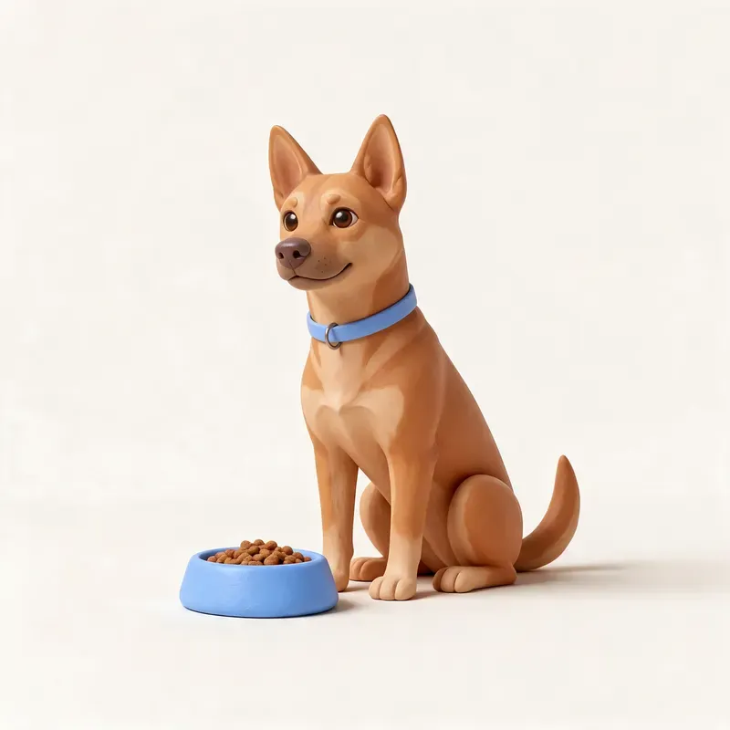 Carolina Dog: a la hora de comer (ilustración)