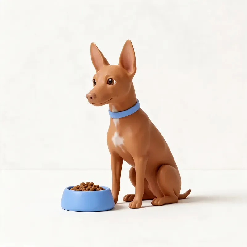 Cirneco del Etna: a la hora de comer (ilustración)