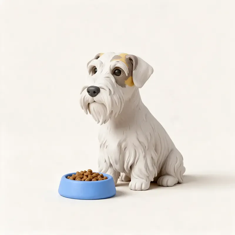 Sealyham terrier: a la hora de comer (ilustración)