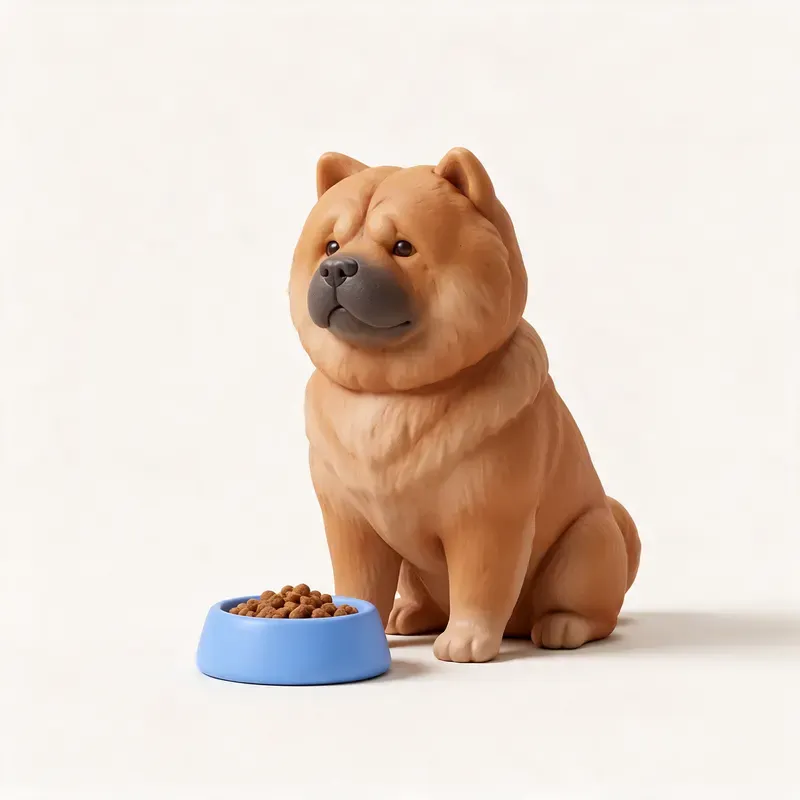 Chow chow: a la hora de comer (ilustración)