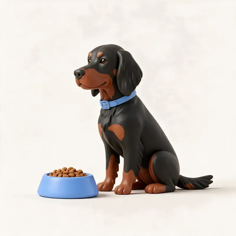 Setter Gordon: a la hora de comer (ilustración)