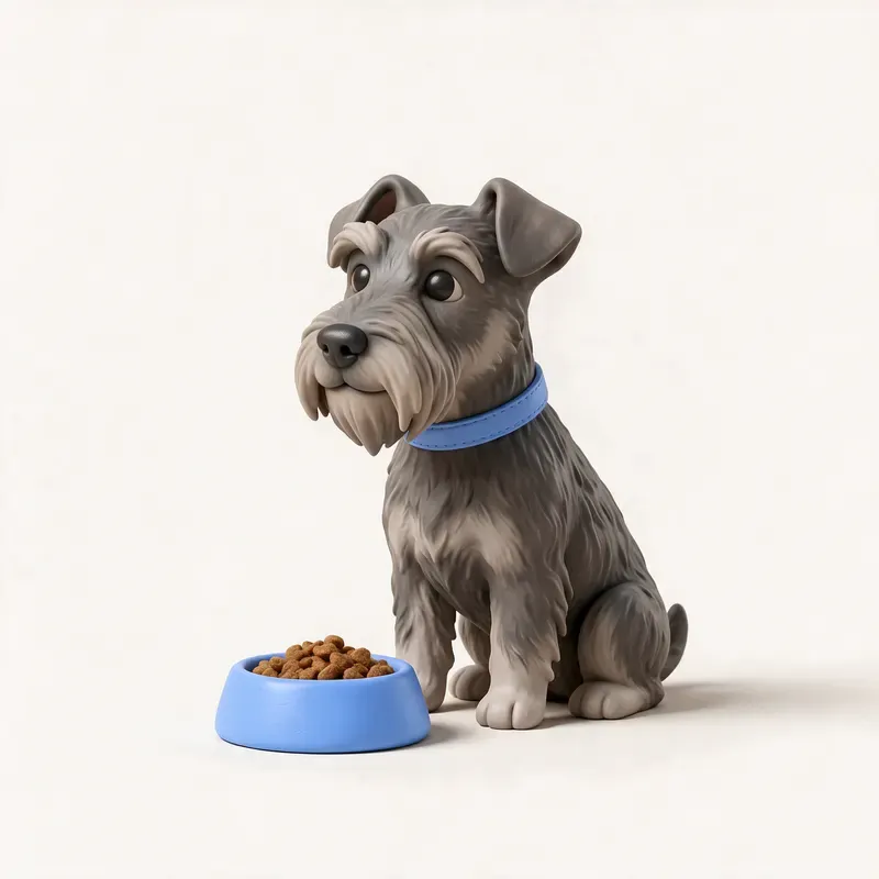 Terrier checo: a la hora de comer (ilustración)