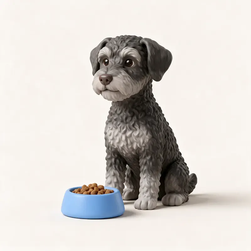 Schnoodle: a la hora de comer (ilustración)