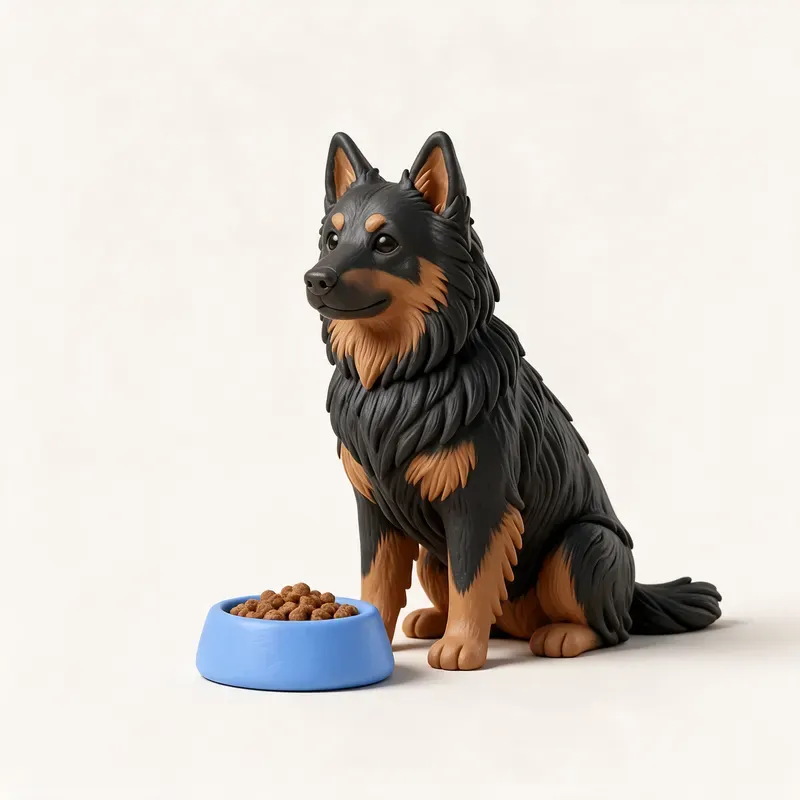 Perro de Bohemia: a la hora de comer (ilustración)