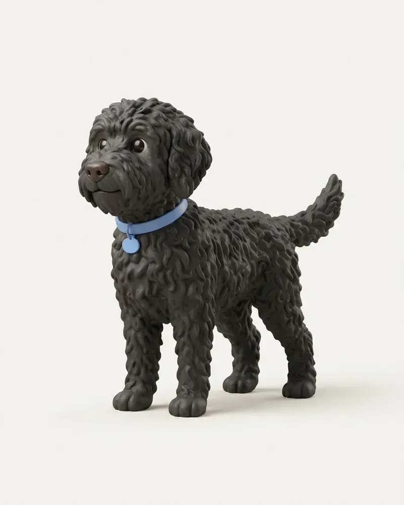 Ilustración 3D de un barbet