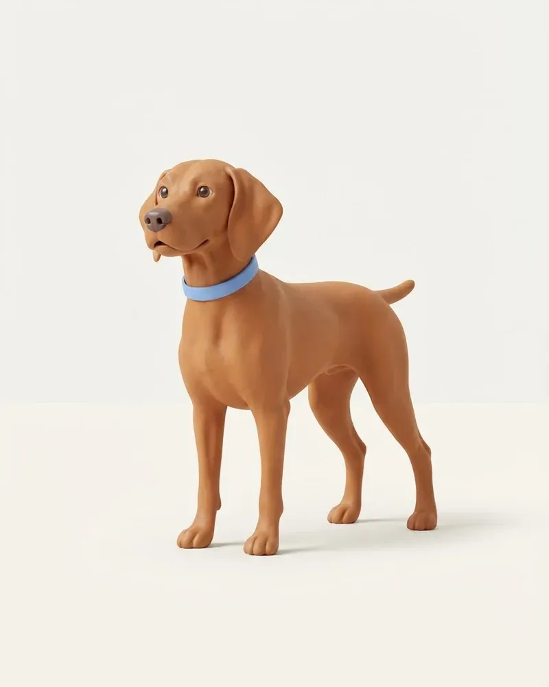 Ilustración 3D de un braco húngaro (vizsla)