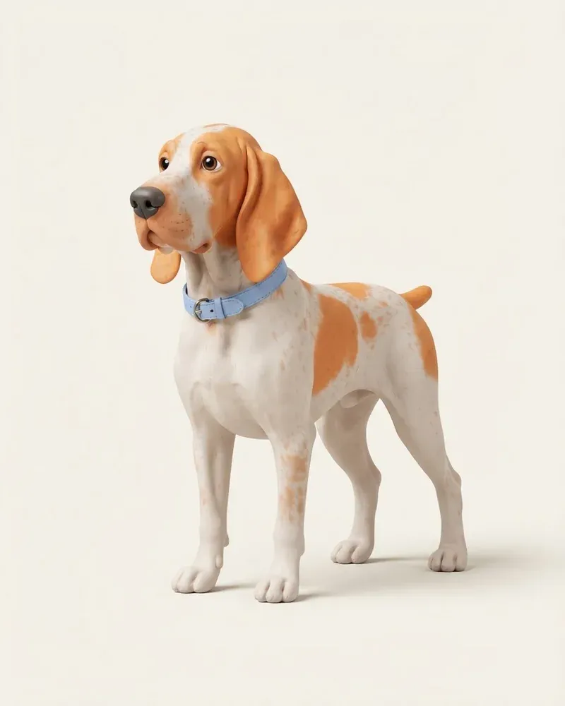 Ilustración 3D de un braco italiano