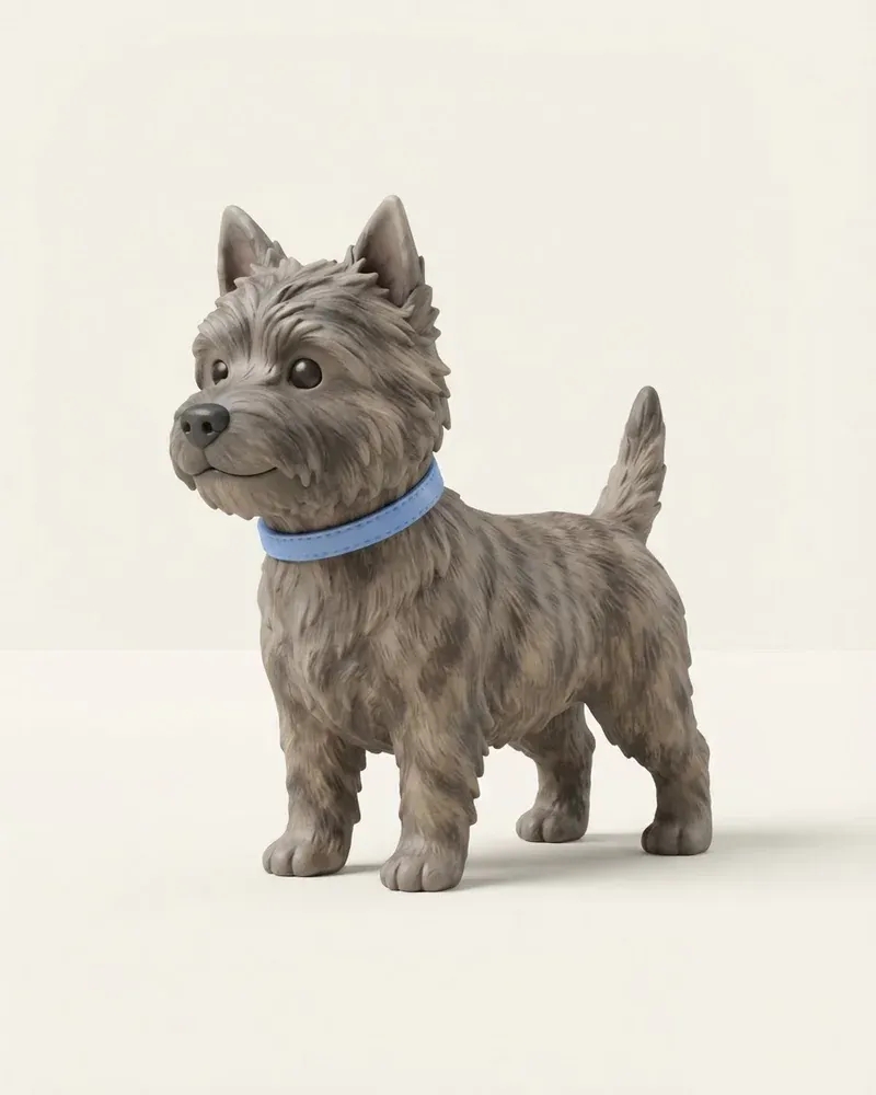 Ilustración 3D de un cairn terrier