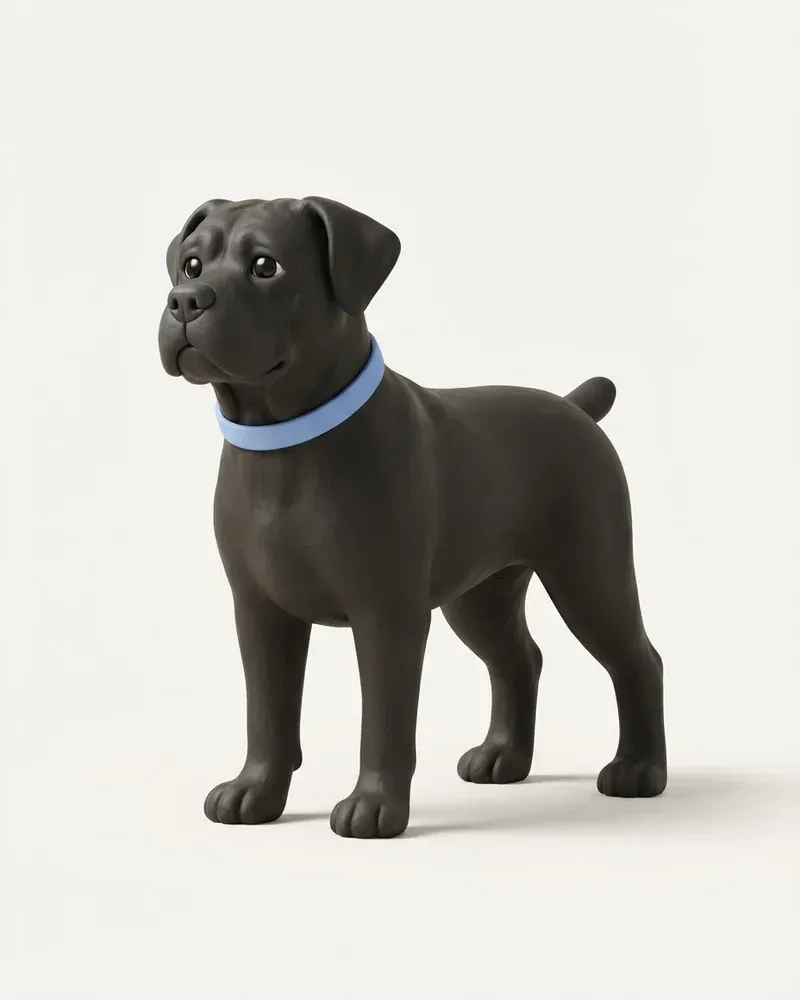 Ilustración 3D de un cane corso