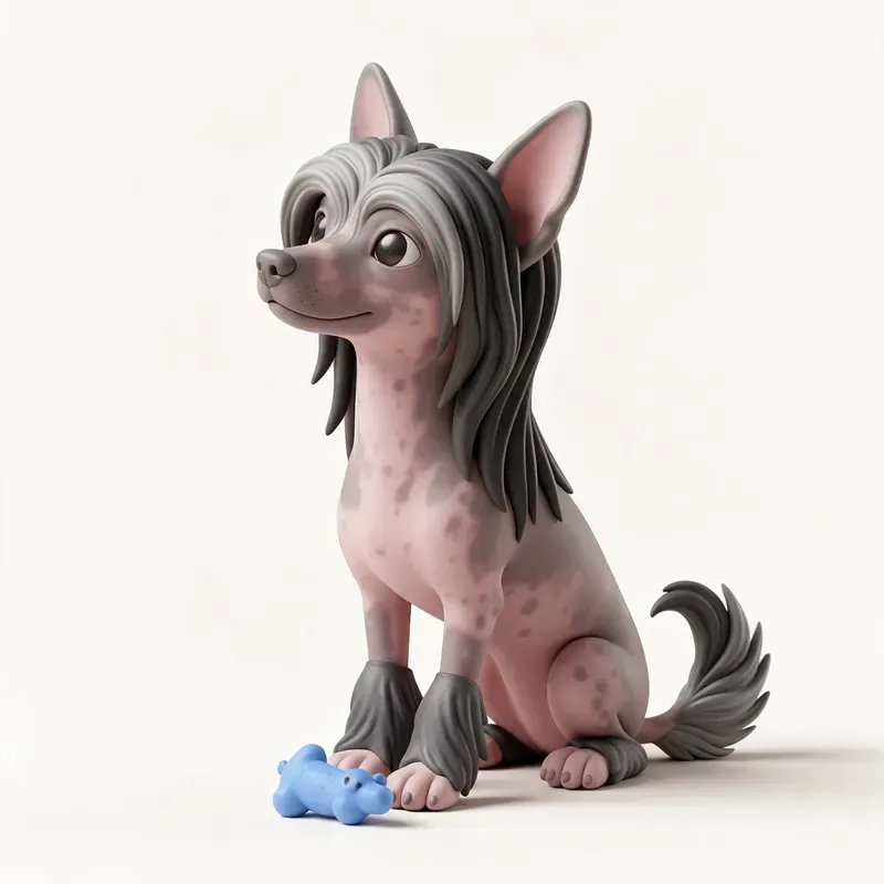 Perro crestado chino: su carácter (ilustración)