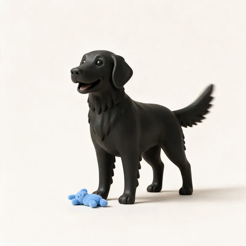 Retriever de pelo liso: su carácter (ilustración)