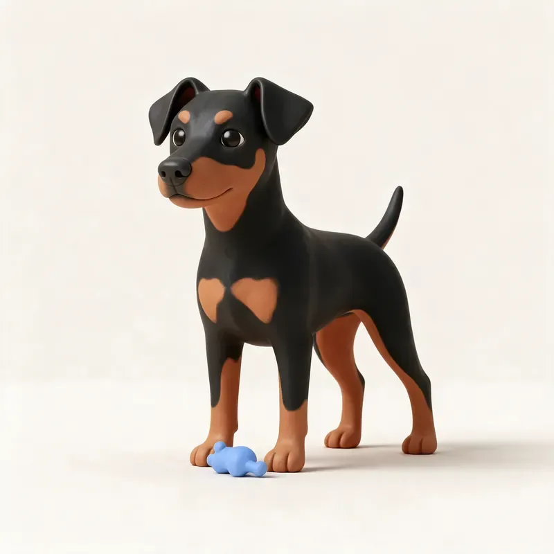 Pinscher alemán: su carácter (ilustración)