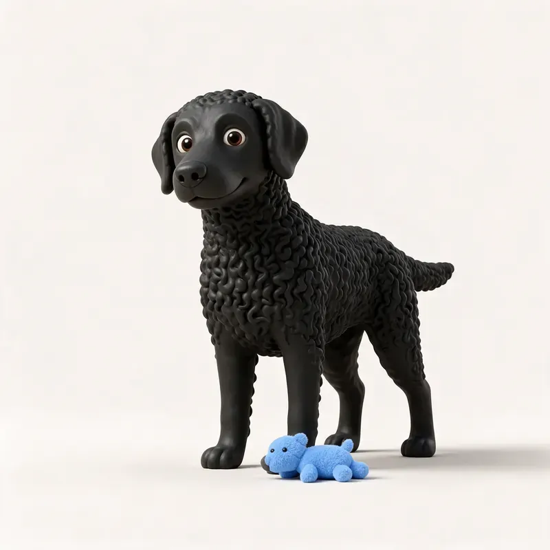 Retriever de pelo rizado: su carácter (ilustración)