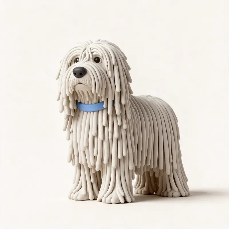 Komondor: su carácter (ilustración)