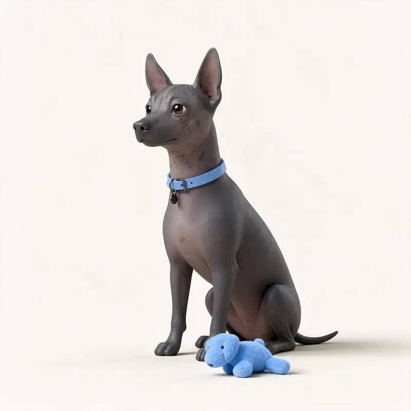 Xoloitzcuintle (perro sin pelo mexicano): su carácter (ilustración)