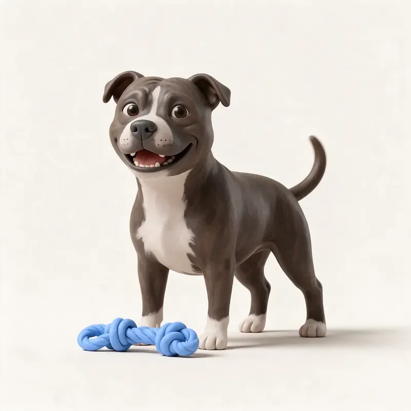 Staffordshire bull terrier: su carácter (ilustración)