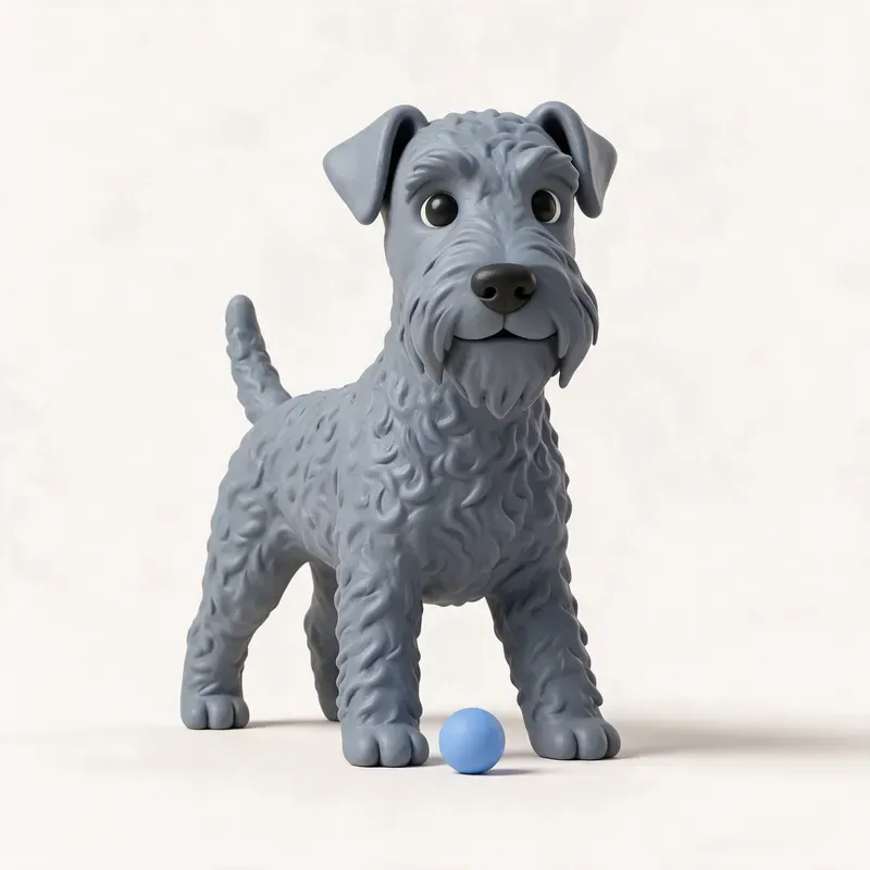Kerry blue terrier: su carácter (ilustración)