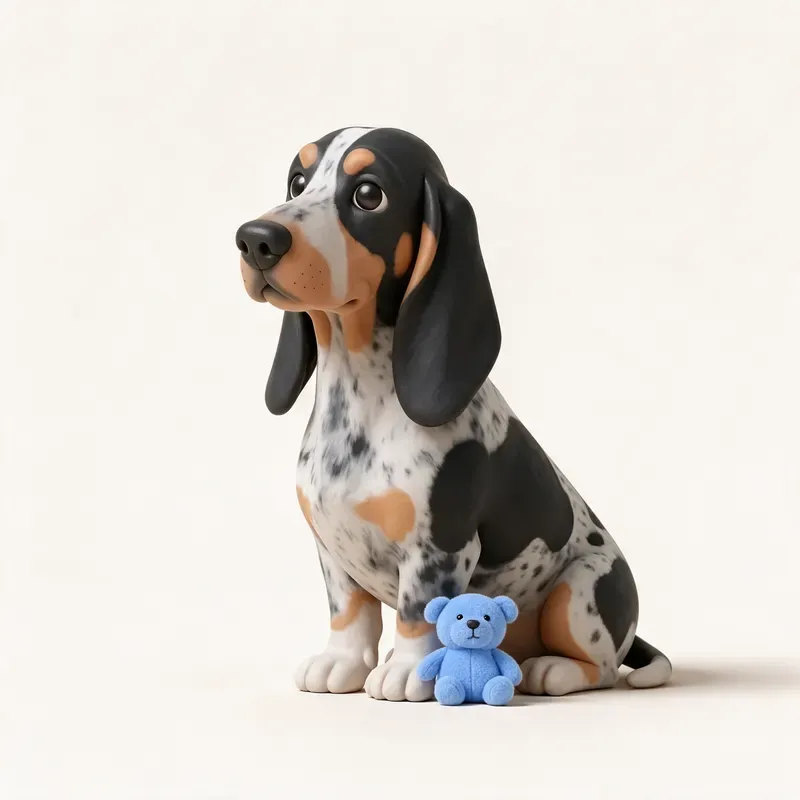 Basset azul de Gascuña: su carácter (ilustración)