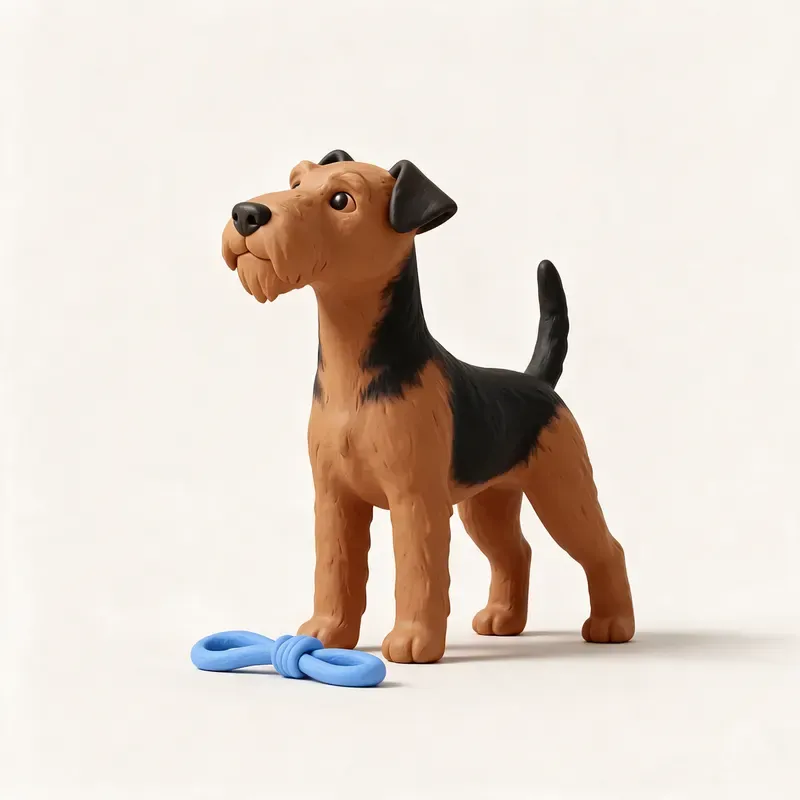 Airedale terrier: su carácter (ilustración)