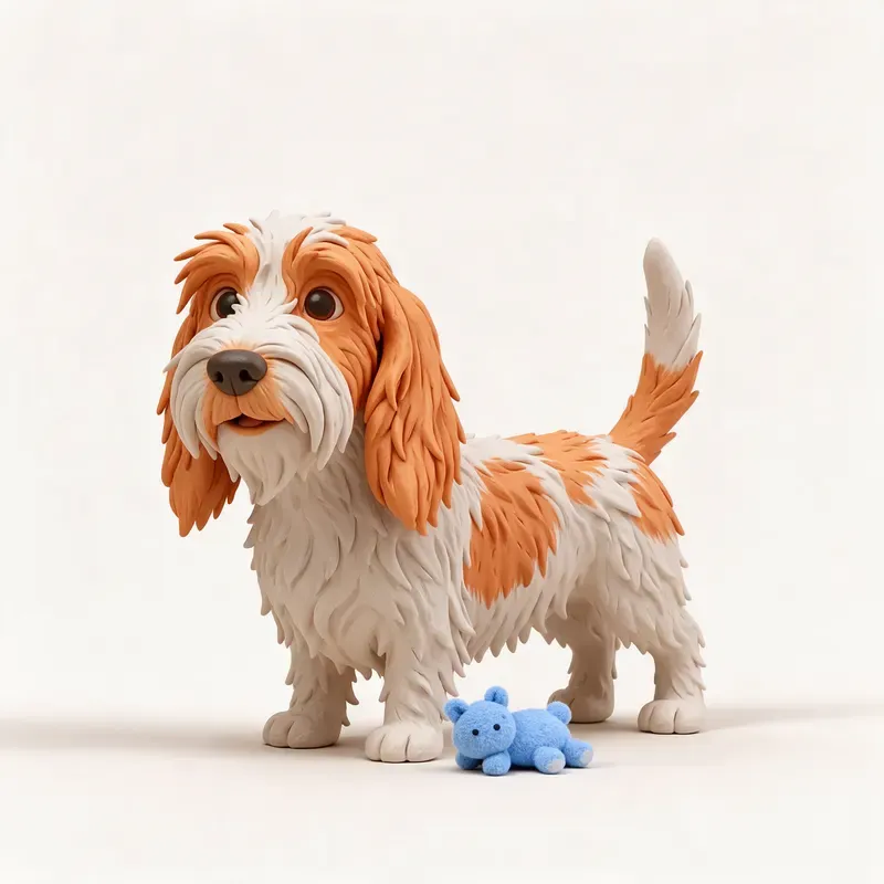 Pequeño basset grifón vendeano: su carácter (ilustración)