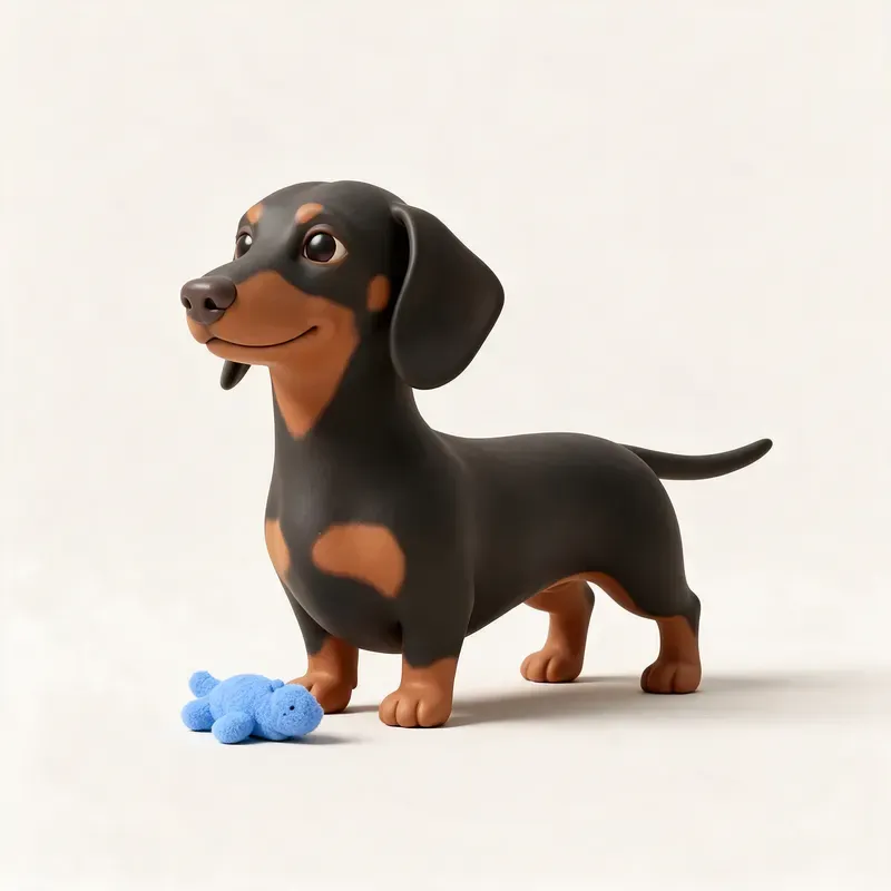 Teckel (perro salchicha): su carácter (ilustración)