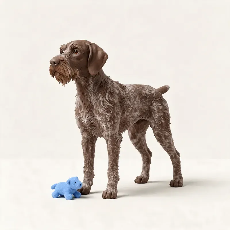 Perro de muestra alemán de pelo cerdoso: su carácter (ilustración)