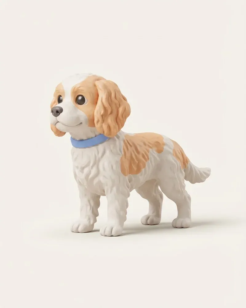 Ilustración 3D de un cavachon