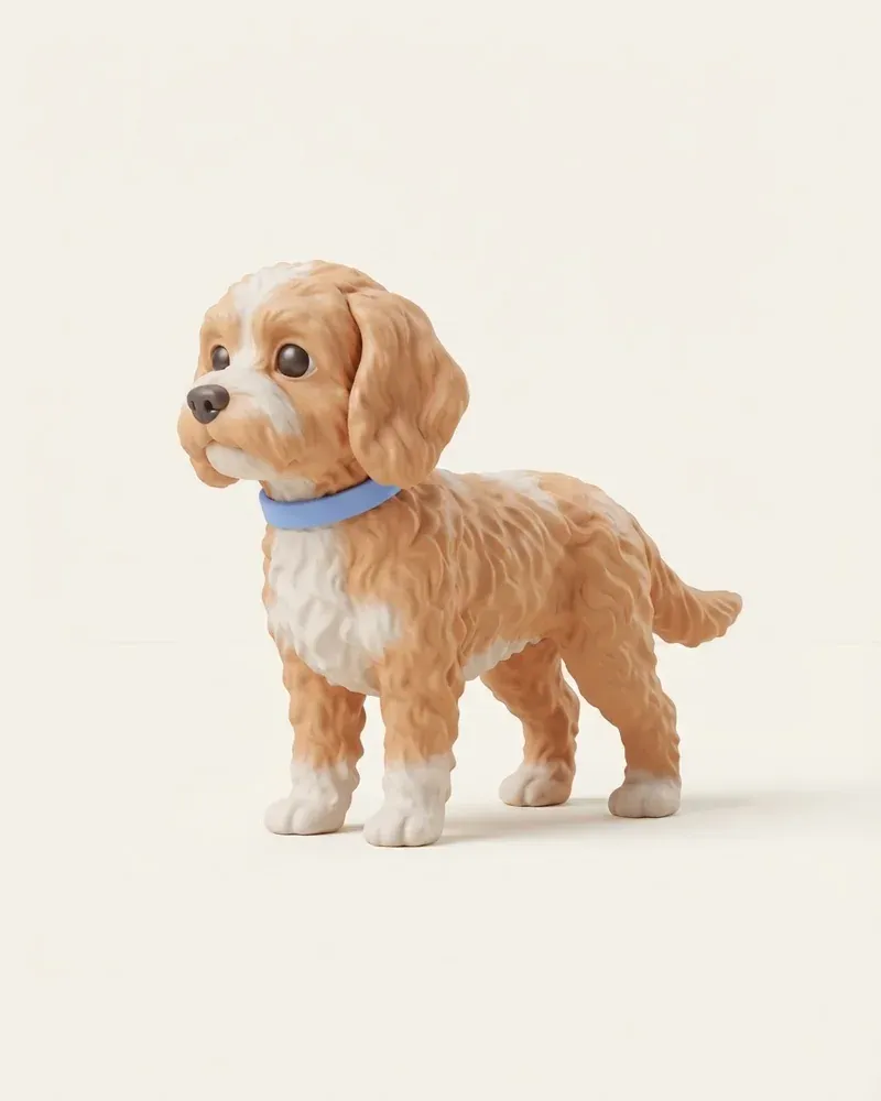 Ilustración 3D de un cavapoo