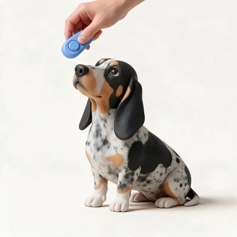 Basset azul de Gascuña: aprendiendo (ilustración)