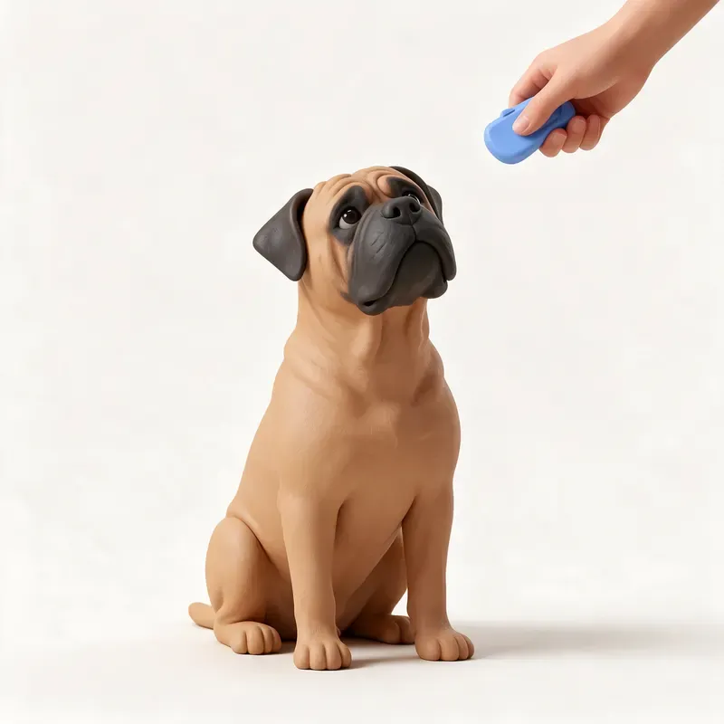 Bullmastiff: aprendiendo (ilustración)