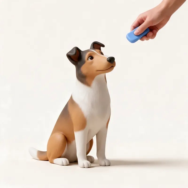 Collie de pelo corto: aprendiendo (ilustración)