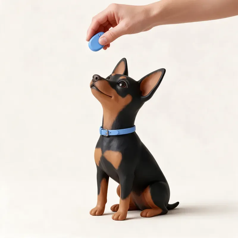 Toy terrier inglés: aprendiendo (ilustración)