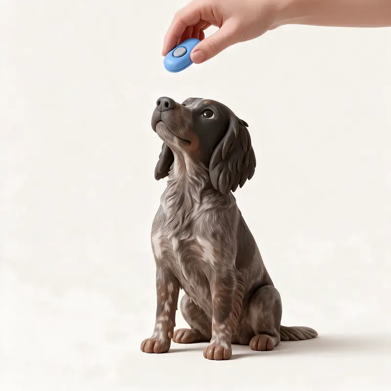 Spaniel picardo: aprendiendo (ilustración)