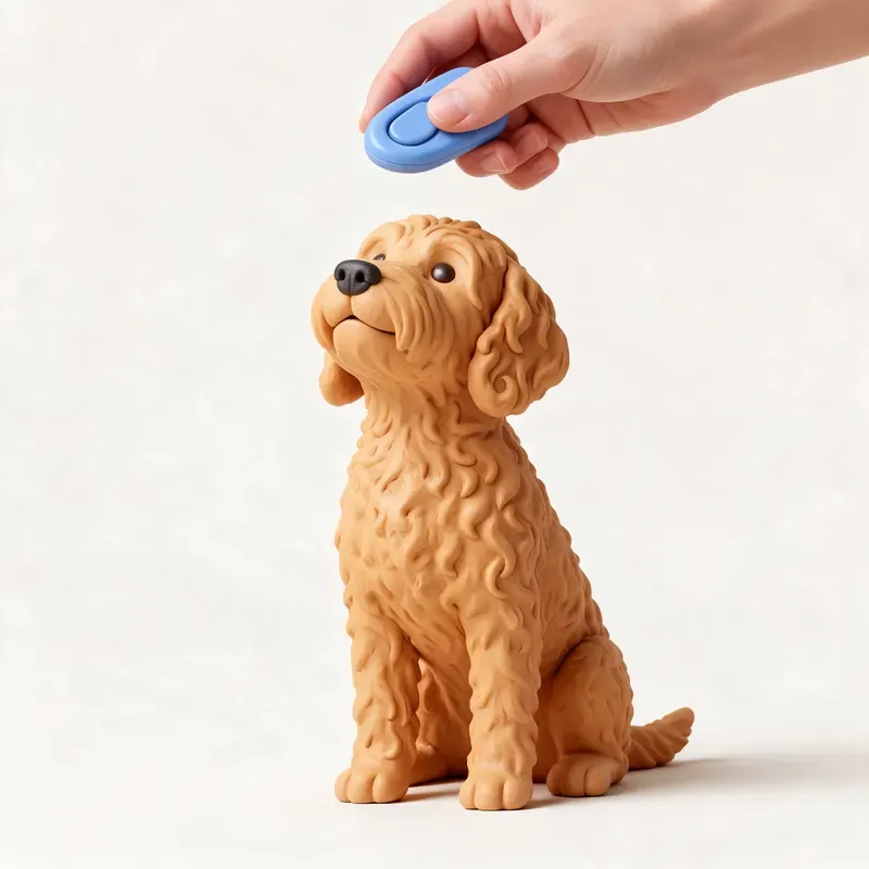 Labradoodle: aprendiendo (ilustración)