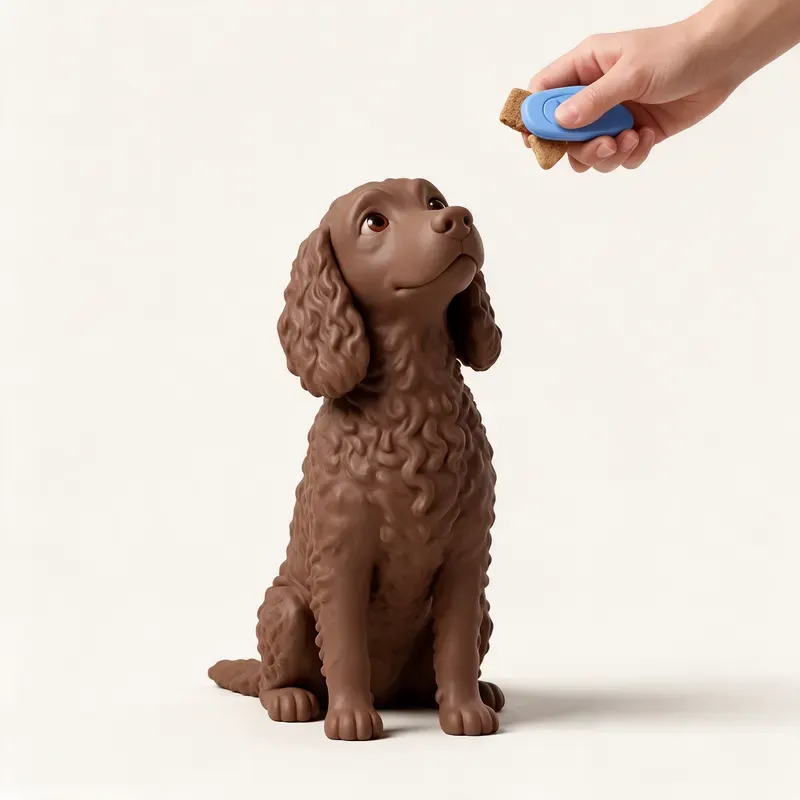 Spaniel de agua americano: aprendiendo (ilustración)