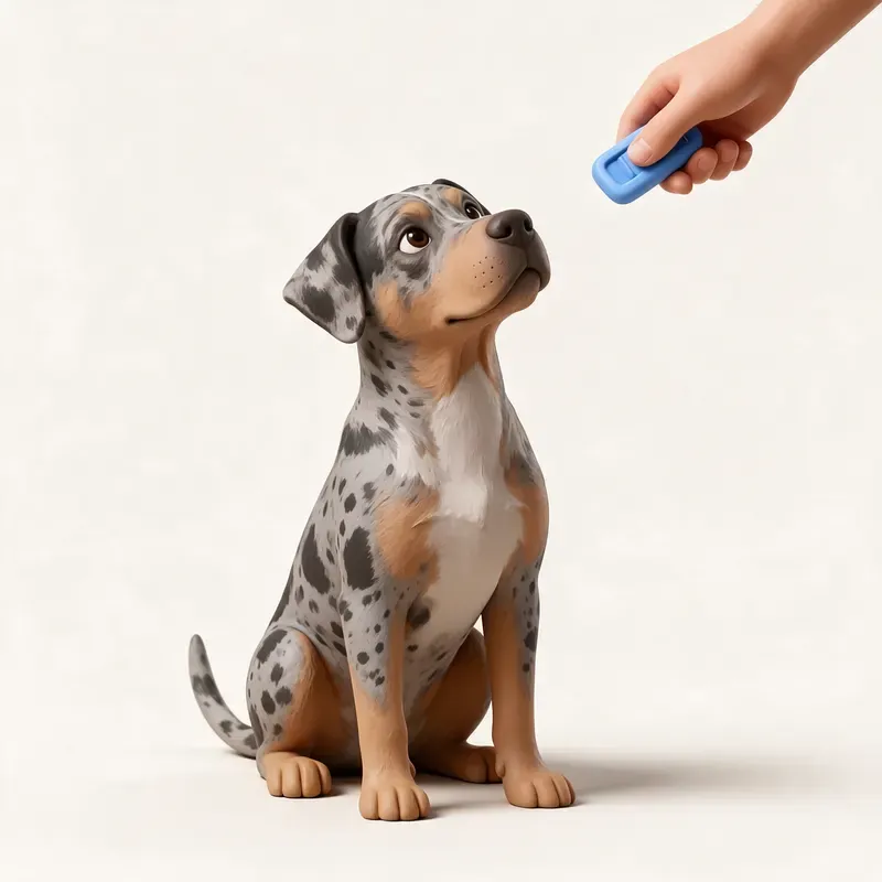 Catahoula Leopard Dog: aprendiendo (ilustración)