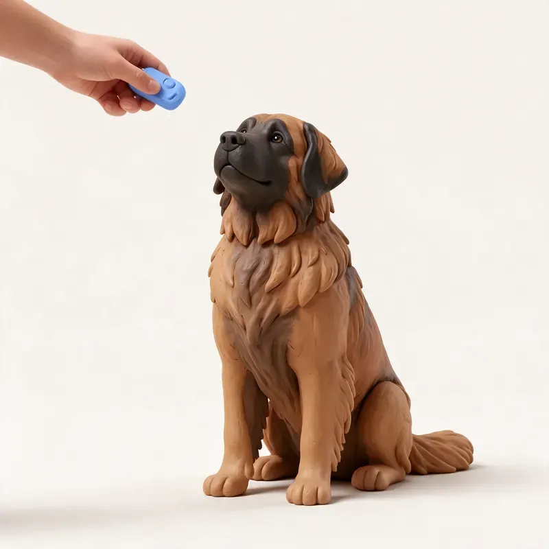 Leonberger: aprendiendo (ilustración)