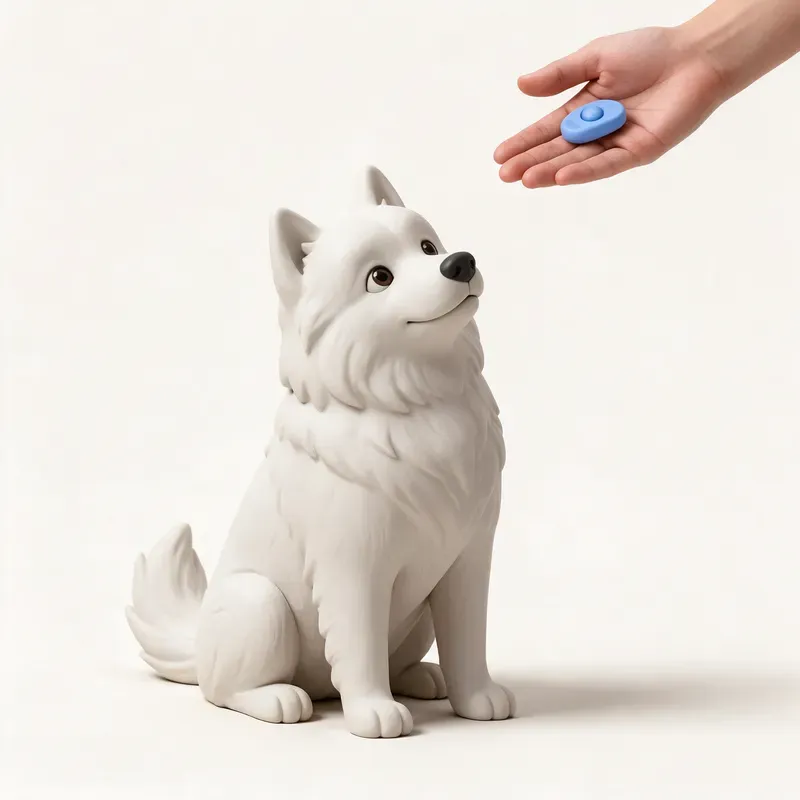 Samoyedo: aprendiendo (ilustración)