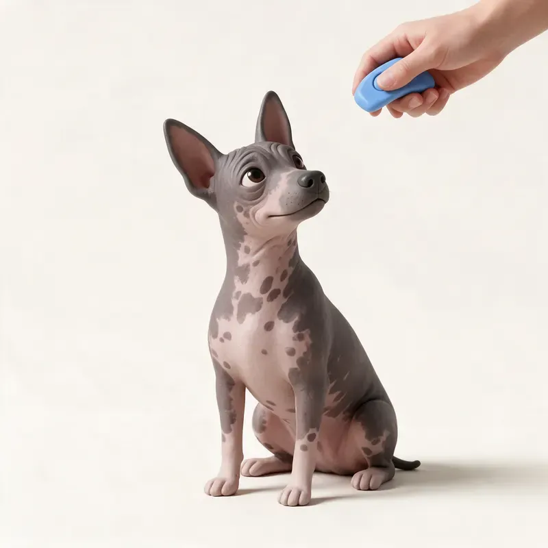 Perro sin pelo del Perú: aprendiendo (ilustración)