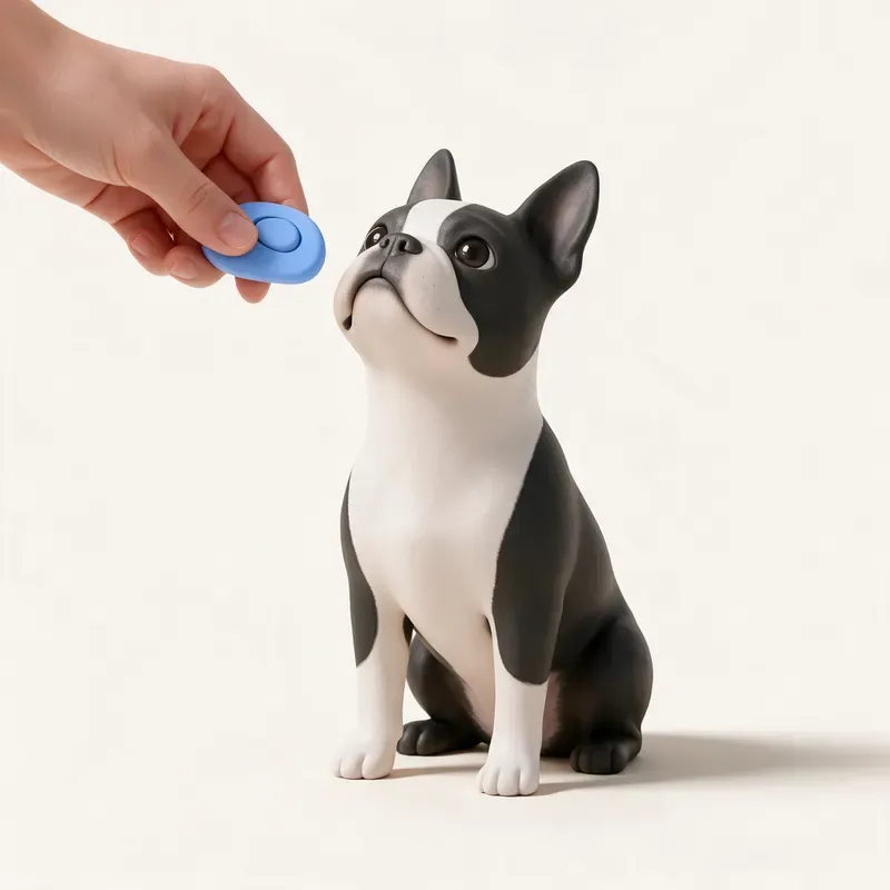 Boston terrier: aprendiendo (ilustración)
