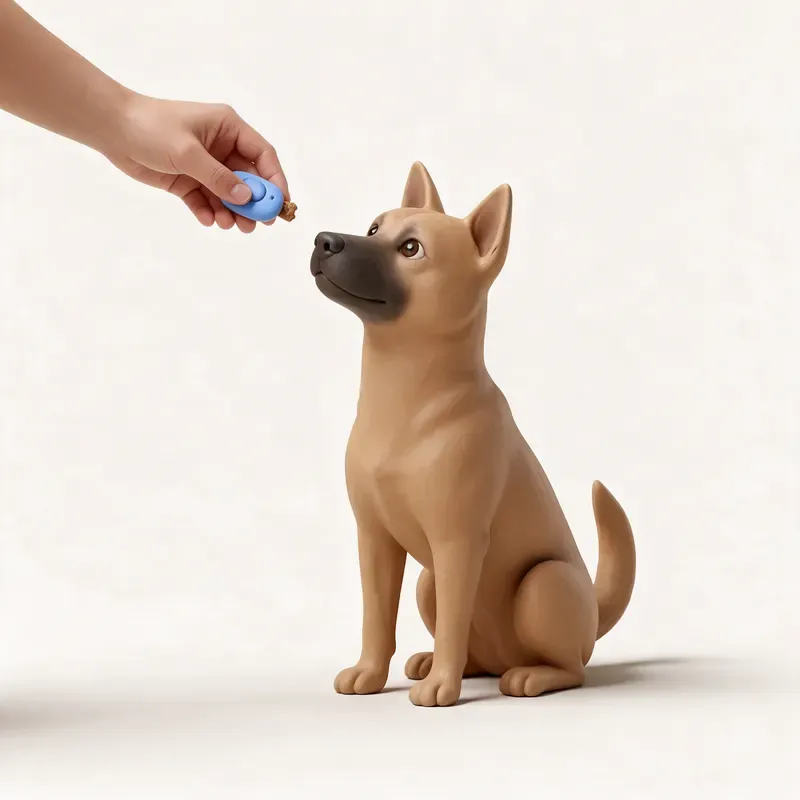 Perro de Taiwán: aprendiendo (ilustración)