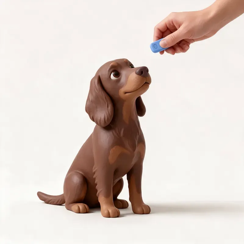 Field spaniel: aprendiendo (ilustración)