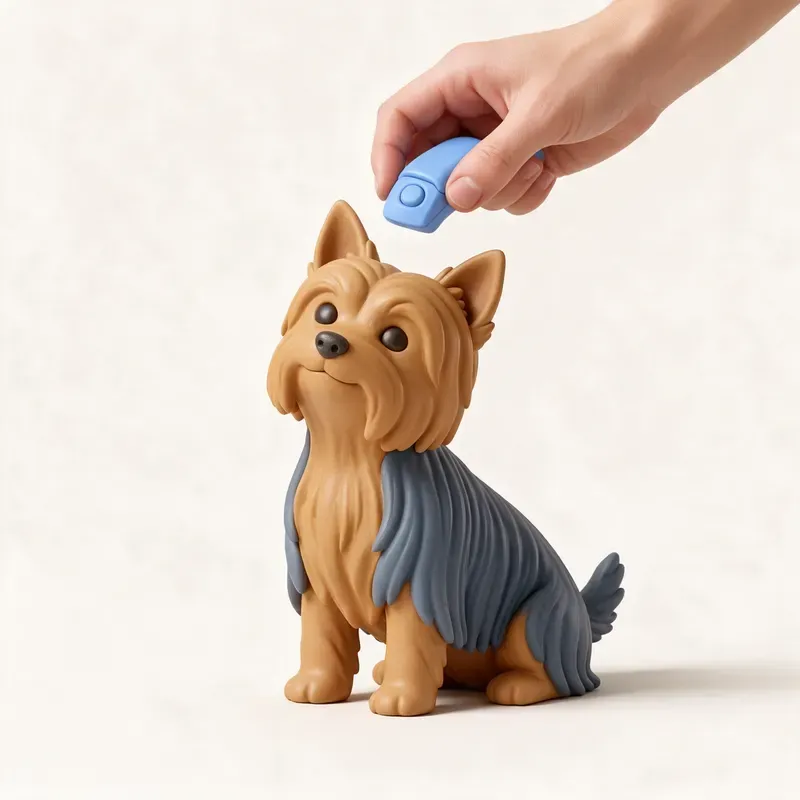 Yorkshire terrier: aprendiendo (ilustración)